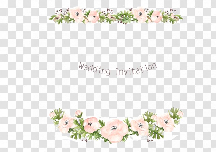 Wedding Invitation Floral Design Flower Wreath - Rectangle - Decoration Transparent PNG