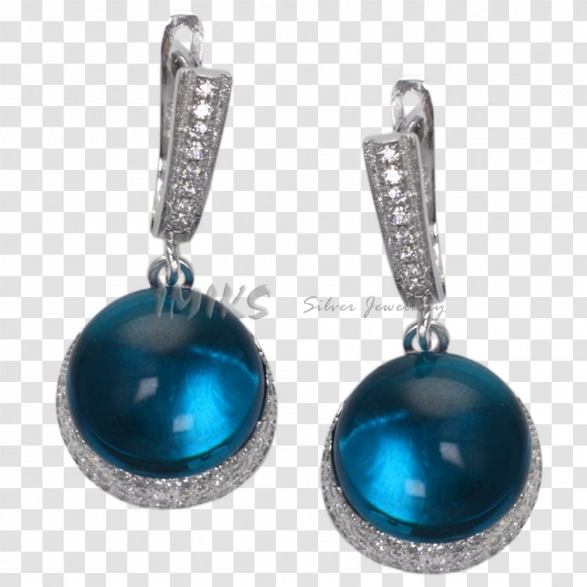 Pearl Earring Jewellery Cobalt Blue Sapphire - Body Transparent PNG