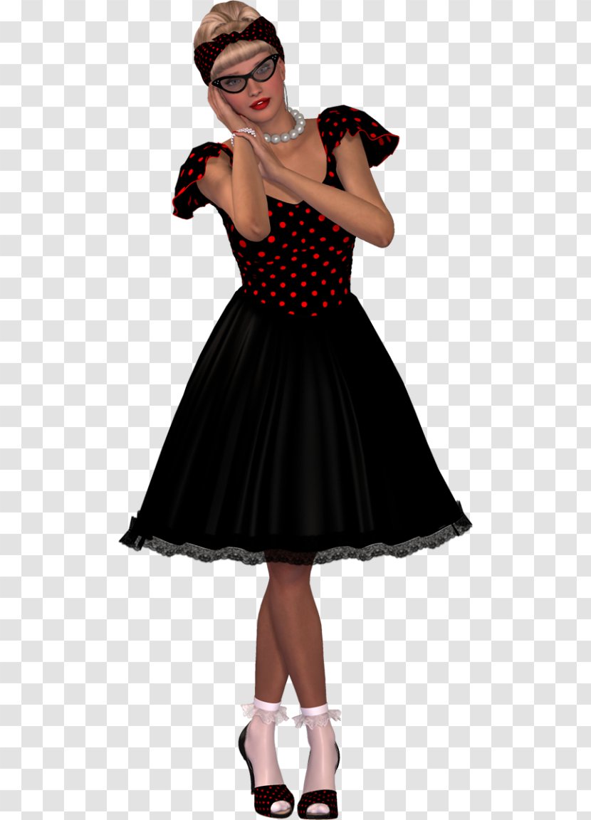 Little Black Dress Shoulder - Cartoon Transparent PNG