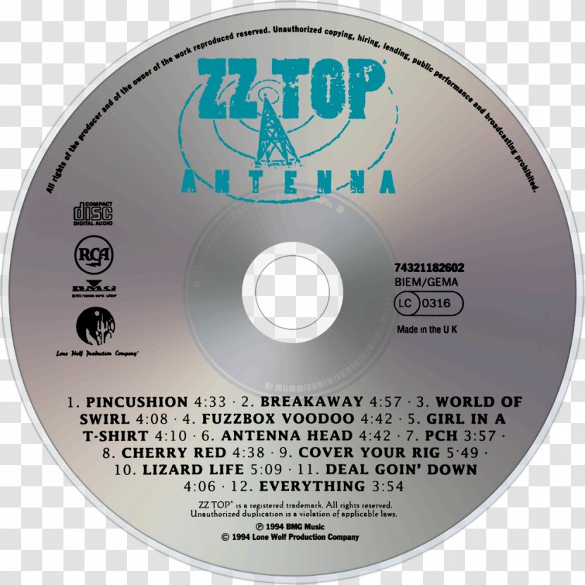 Compact Disc Pincushion Antenna ZZ Top - Flower - Sekhmet Transparent PNG