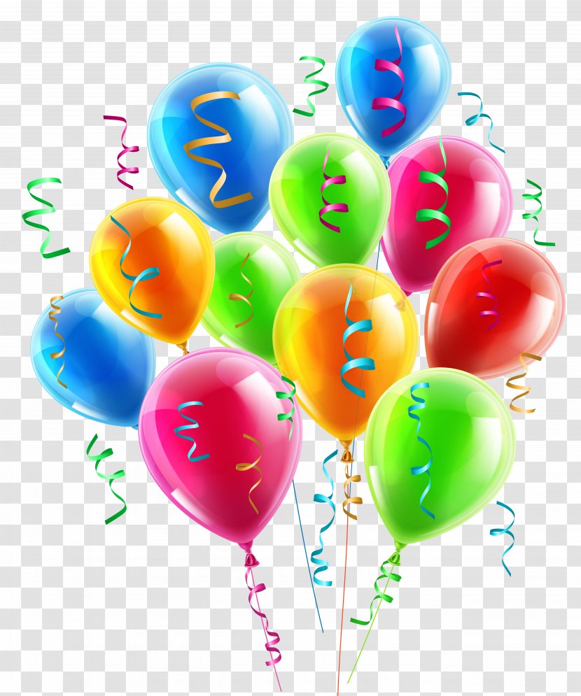 Balloon Birthday Party Clip Art - Ribbon - Baloons Transparent PNG