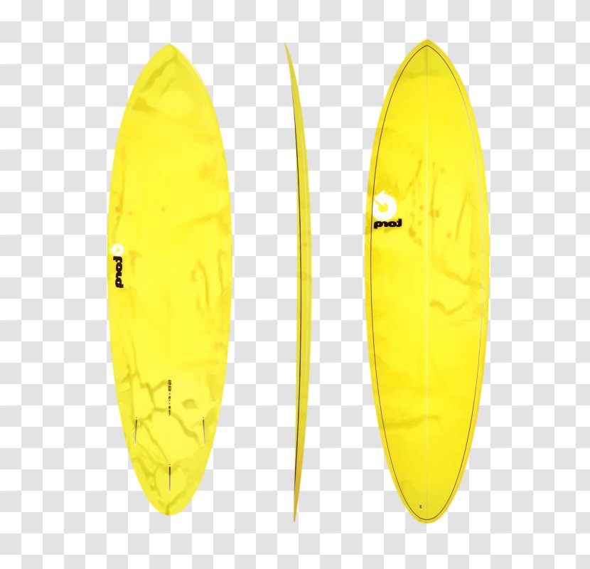 Surfboard Yellow - Plank - Surfing Equipment Transparent PNG