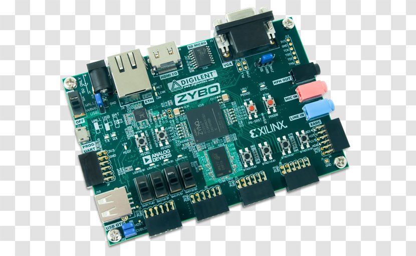 Xilinx Microprocessor Development Board Field-programmable Gate Array System On A Chip Embedded - Circuit Component - Electronics Accessory Transparent PNG