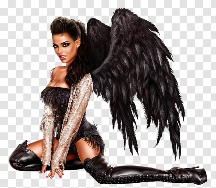 Fallen Angel Lucifer Fairy Satan - Long Hair Transparent PNG