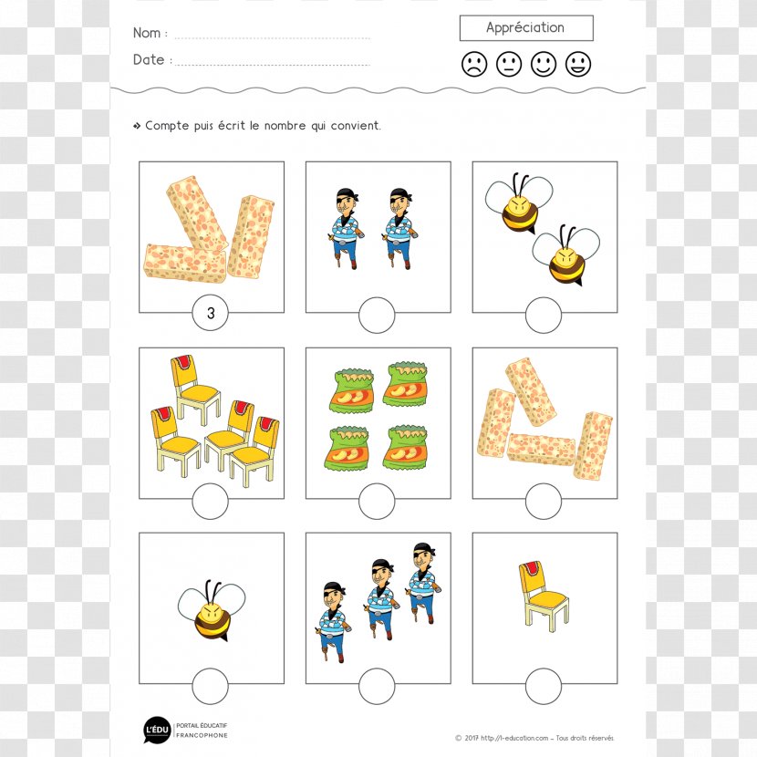 Number Maternelle 4/5 Ans Kindergarten Learning Counting - Les Chifres Transparent PNG