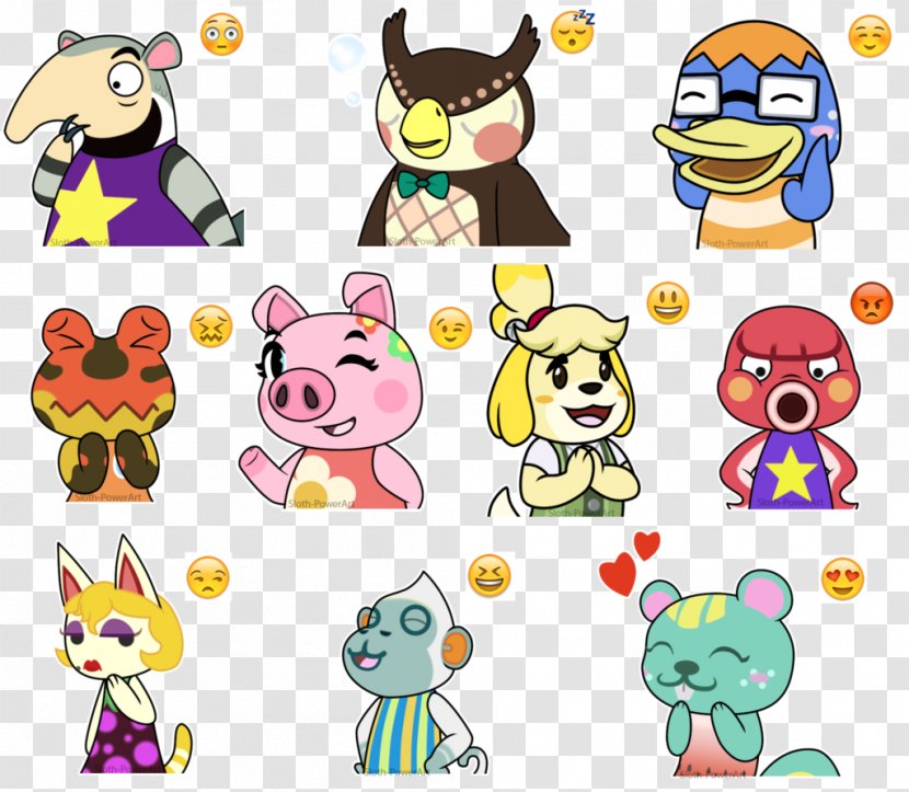 Animal Crossing: New Leaf Pocket Camp Sticker Telegram Art - Emoticon - Sloth Transparent PNG