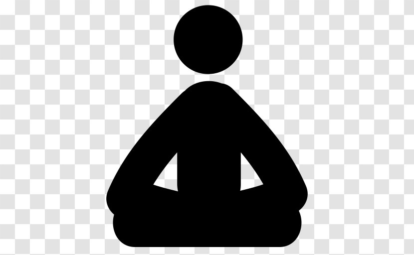 Yoga Cartoon - Buddhist Meditation - Sign Blackandwhite Transparent PNG