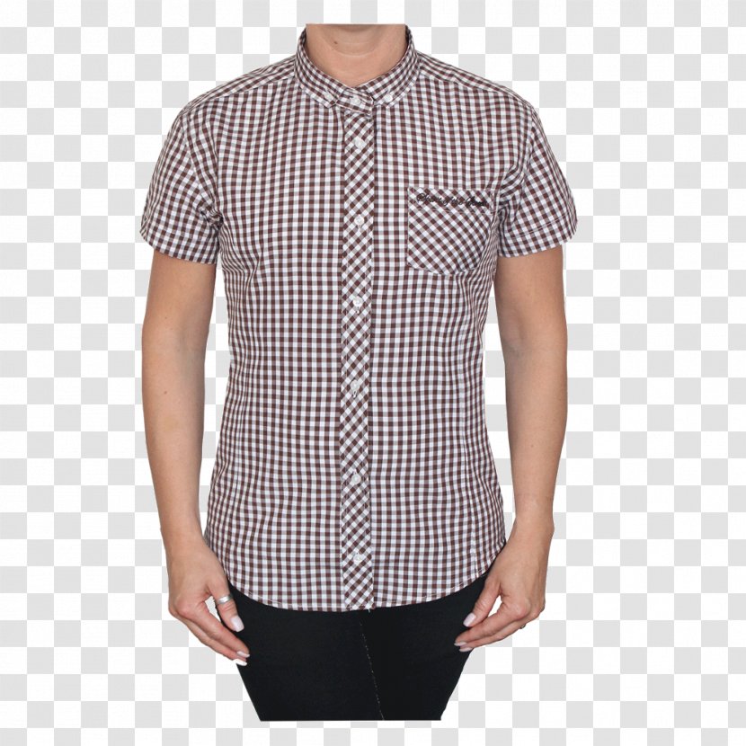 Dress Shirt Collar Blouse Sleeve - Plaid Transparent PNG