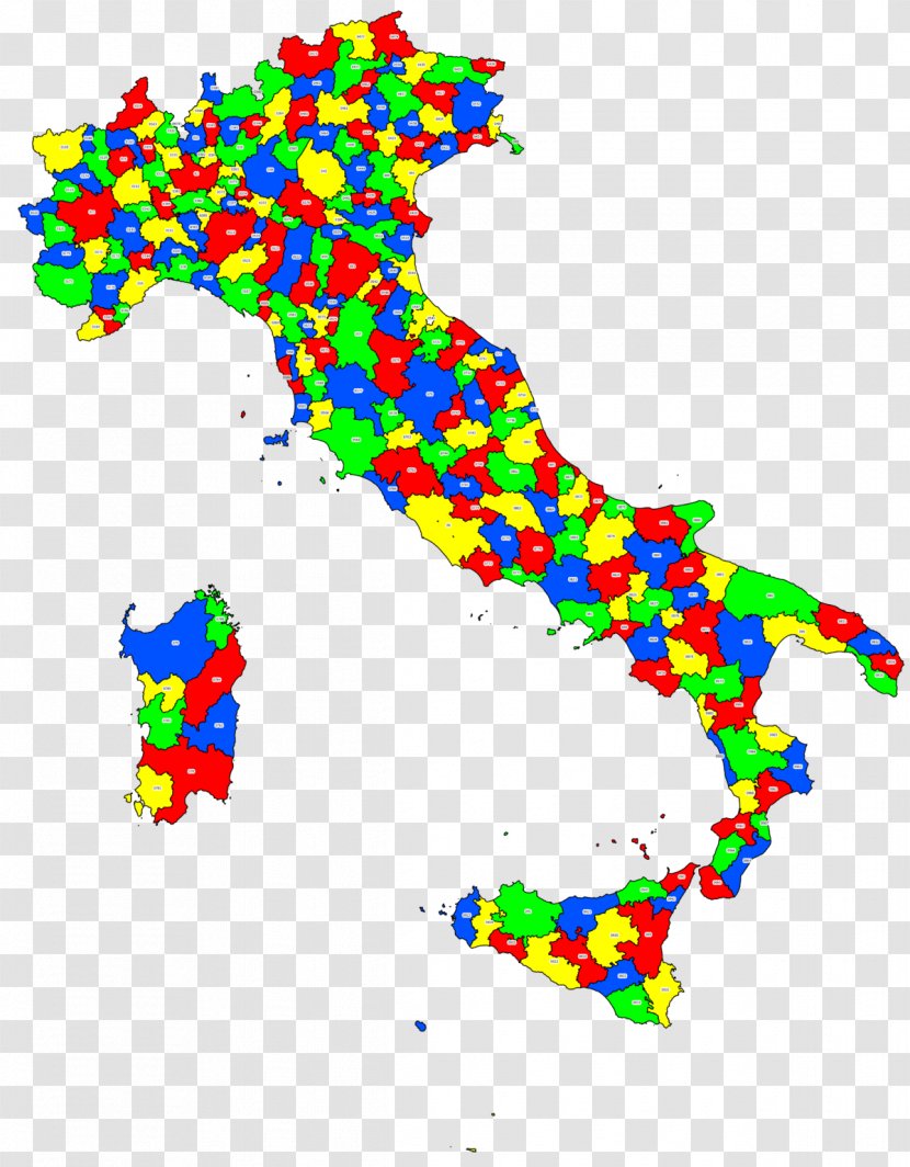 Regions Of Italy Vector Map Transparent PNG