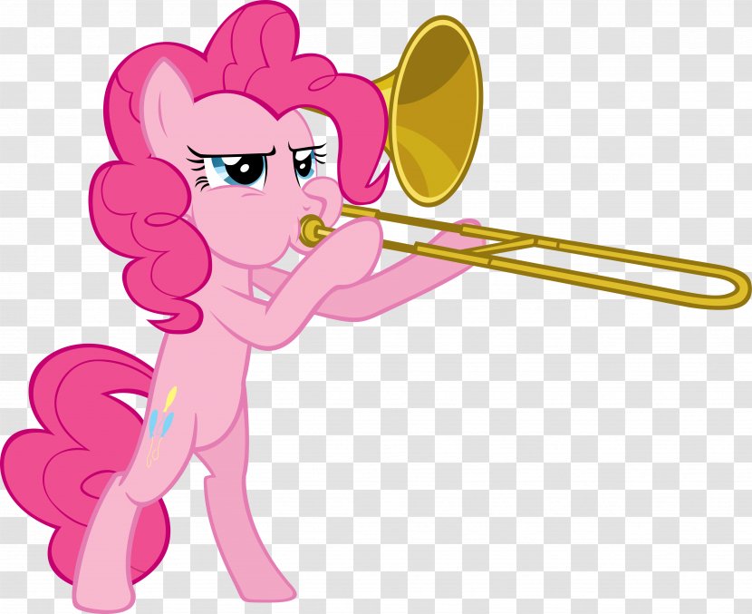 Pinkie Pie Trombone Trumpet Musical Instruments - Cartoon Transparent PNG