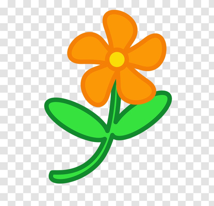 Flower Clip Art - Green - Simple Cliparts Transparent PNG