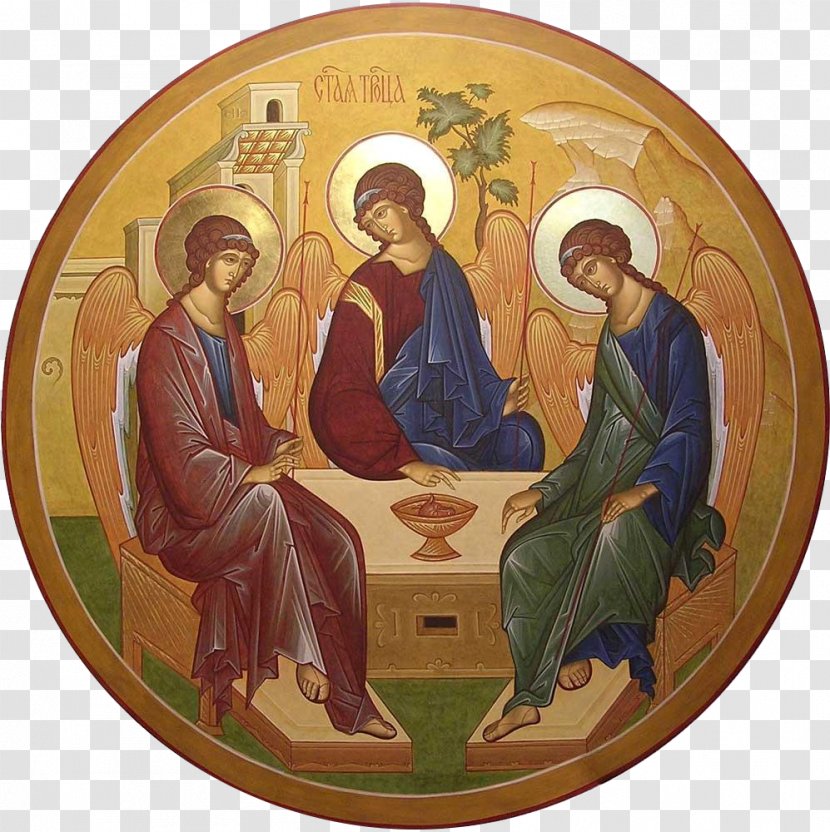 Russian Orthodox Church Trinity Icon Pentecost Eastern - Notebook Design Transparent PNG