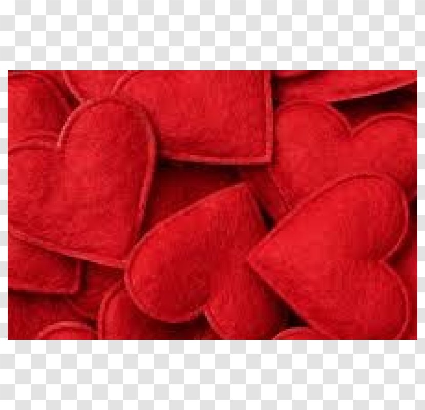 Felt Valentine's Day Feutrine Red Heart - Petal - Romantic Dinner Transparent PNG