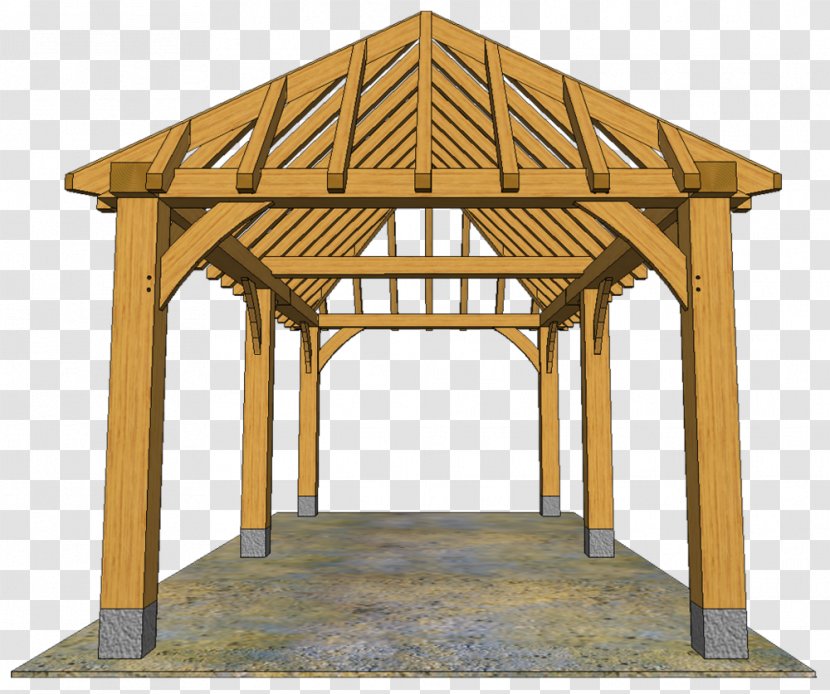 Gazebo Roof Pergola Oak Shed - Porch - Framing Transparent PNG