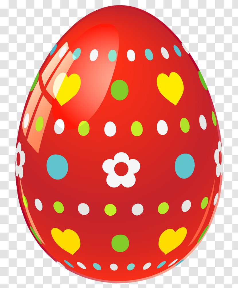 Red Easter Egg Bunny Clip Art - Oval Transparent PNG