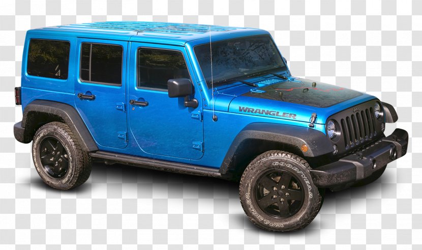 2017 Jeep Wrangler Car Grand Cherokee Chrysler - Off Road Vehicle - Blue Transparent PNG