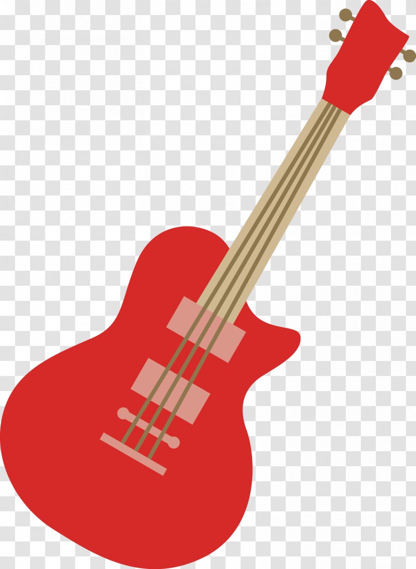 Bass Guitar Musical Instrument - Heart - Vector Material Transparent PNG