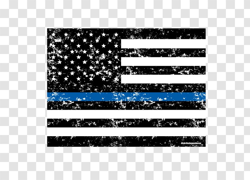 Flag Of The United States Thin Blue Line Red Police Officer - Glitter Transparent PNG