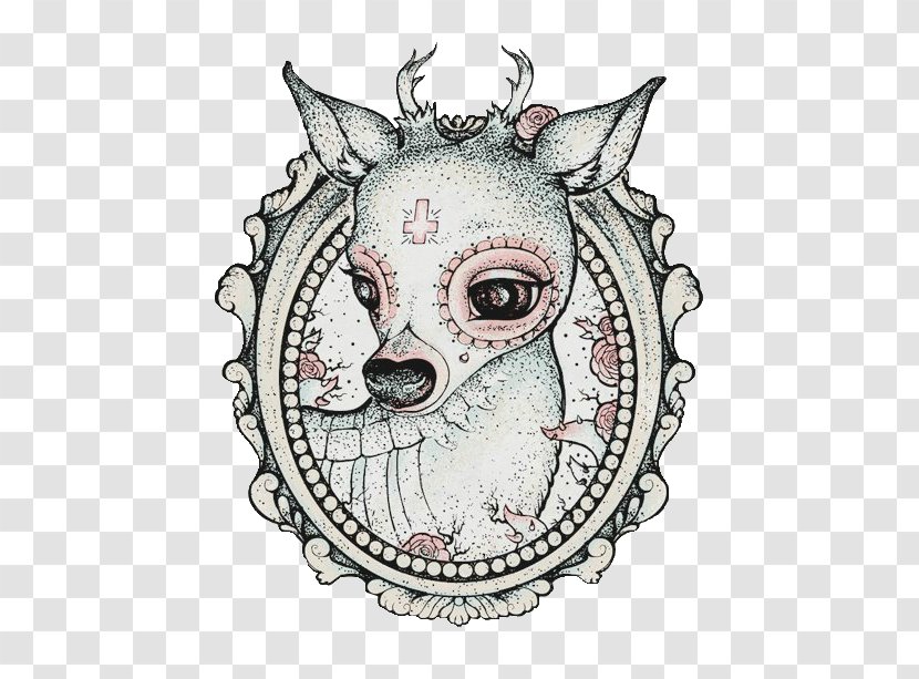Calavera Deer Day Of The Dead Skull Drawing - Tree Transparent PNG