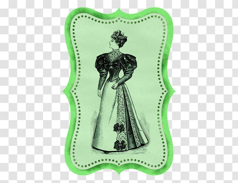 Paper Vintage Clothing Fashion - Green Transparent PNG