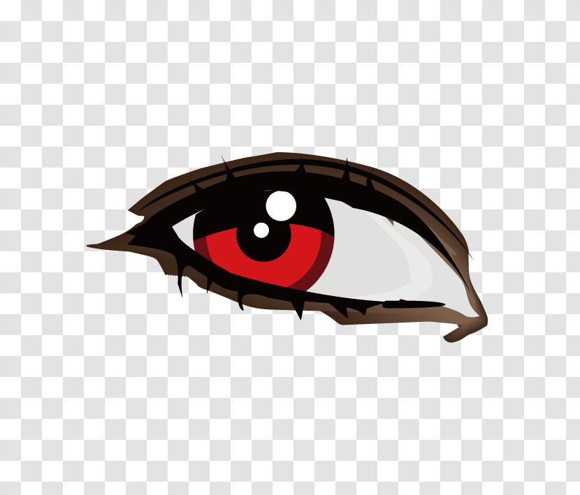 Human Eye Euclidean Vector Illustration - Silhouette - Red Pupil,Fly Disdain,sharp Transparent PNG
