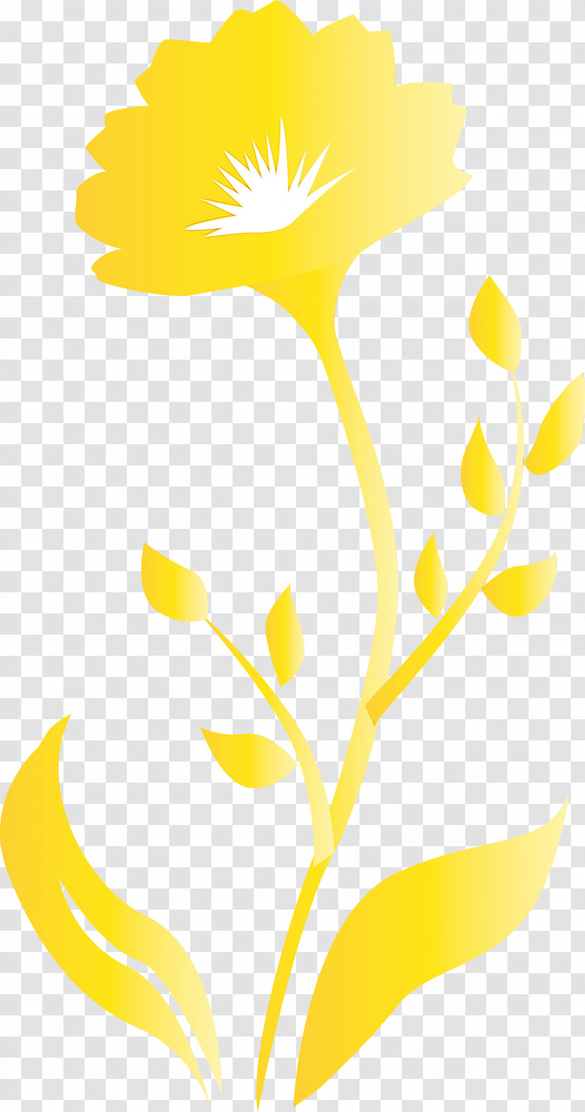 Yellow Pedicel Plant Flower Transparent PNG