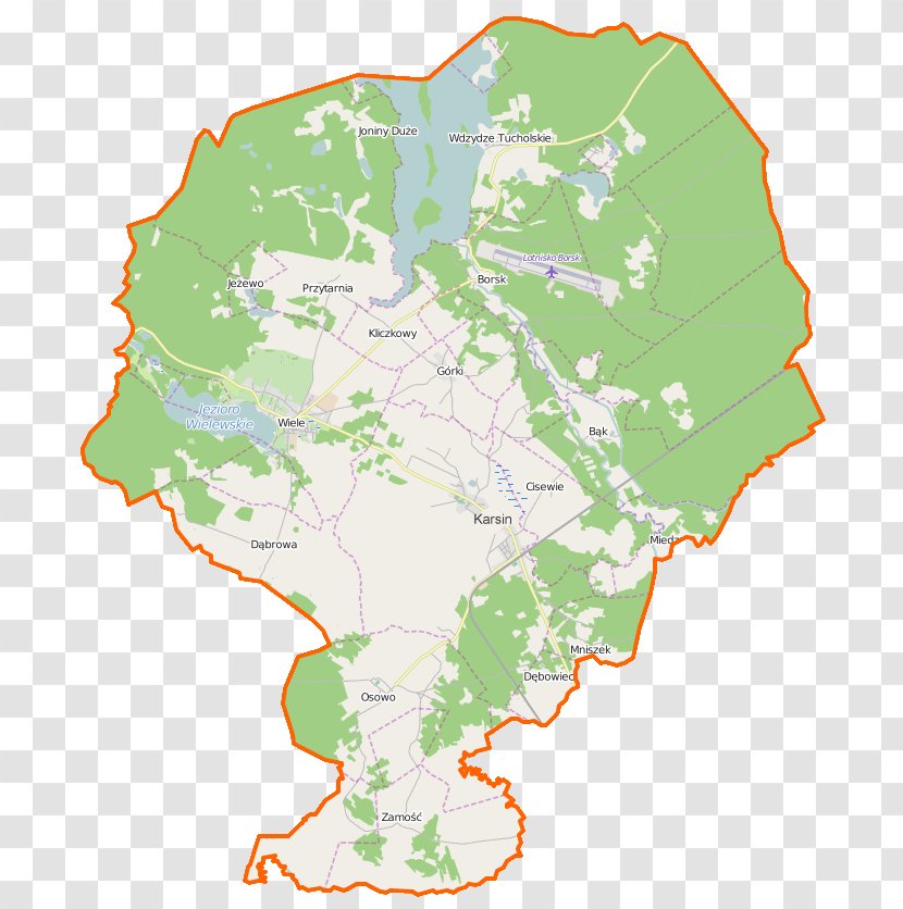 Karsin Gmina Brusy Kościerzyna Locator Map Transparent PNG