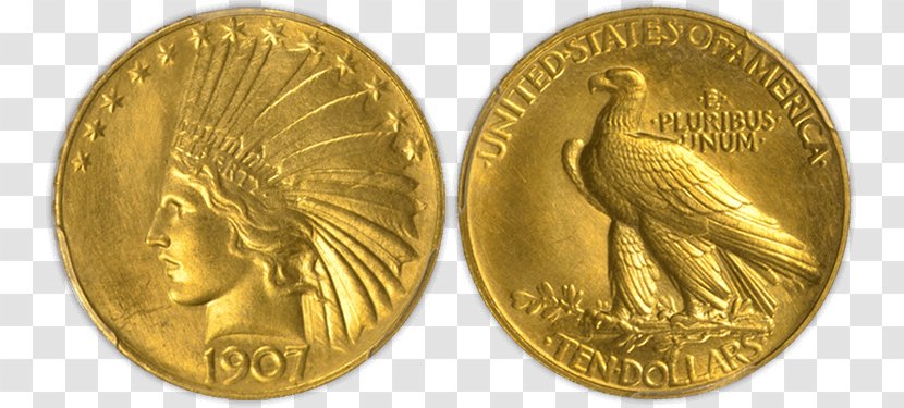 Coin American Gold Eagle Indian Head Pieces - Dollar - Skull Transparent PNG