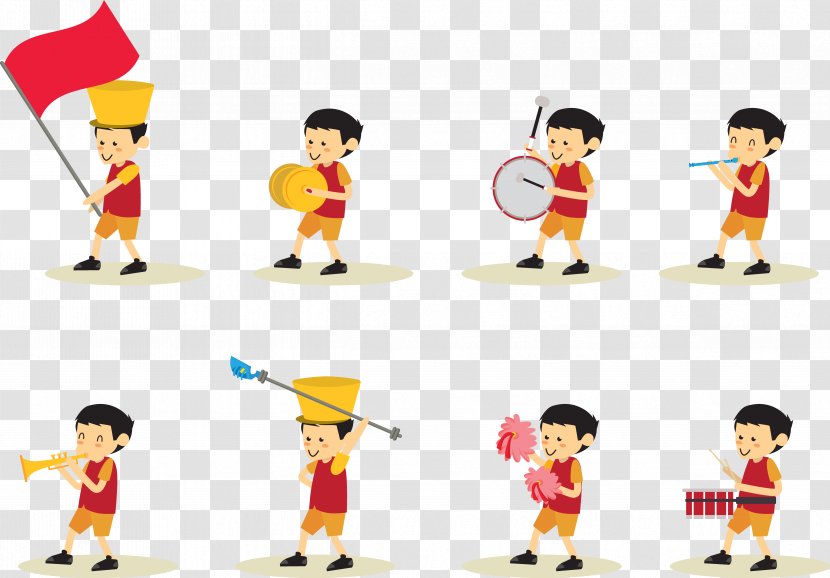 Marching Band Musical Ensemble Instrument - Cartoon - Performance Transparent PNG