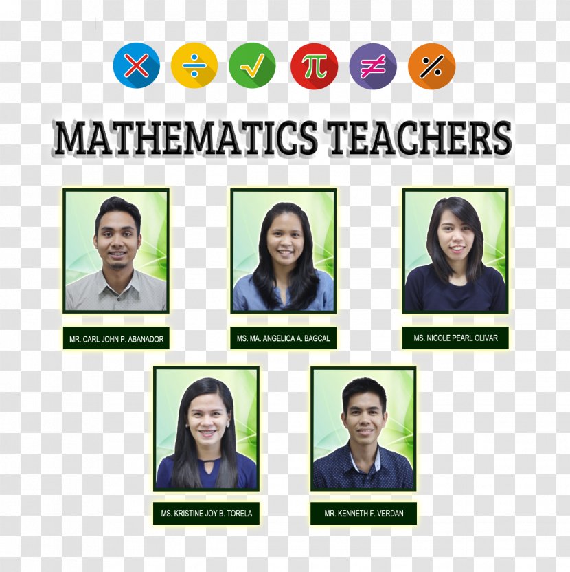 Mathematics Teacher Middle School Philippines - Text Transparent PNG