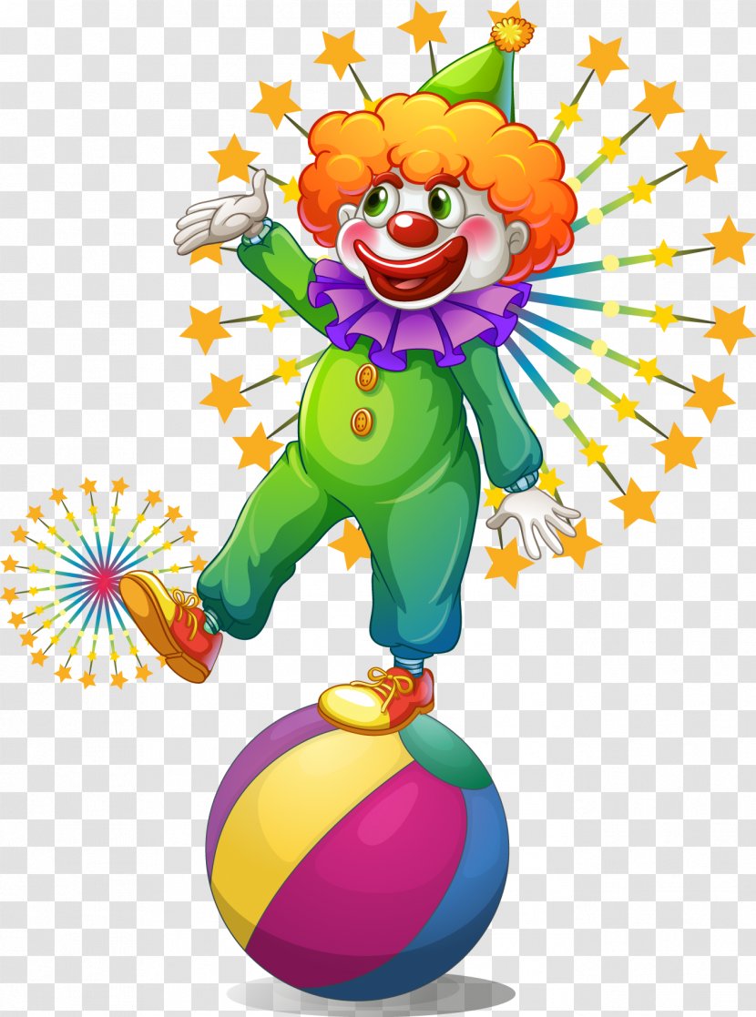 Clown Royalty-free Circus Illustration - Ball - Green Transparent PNG