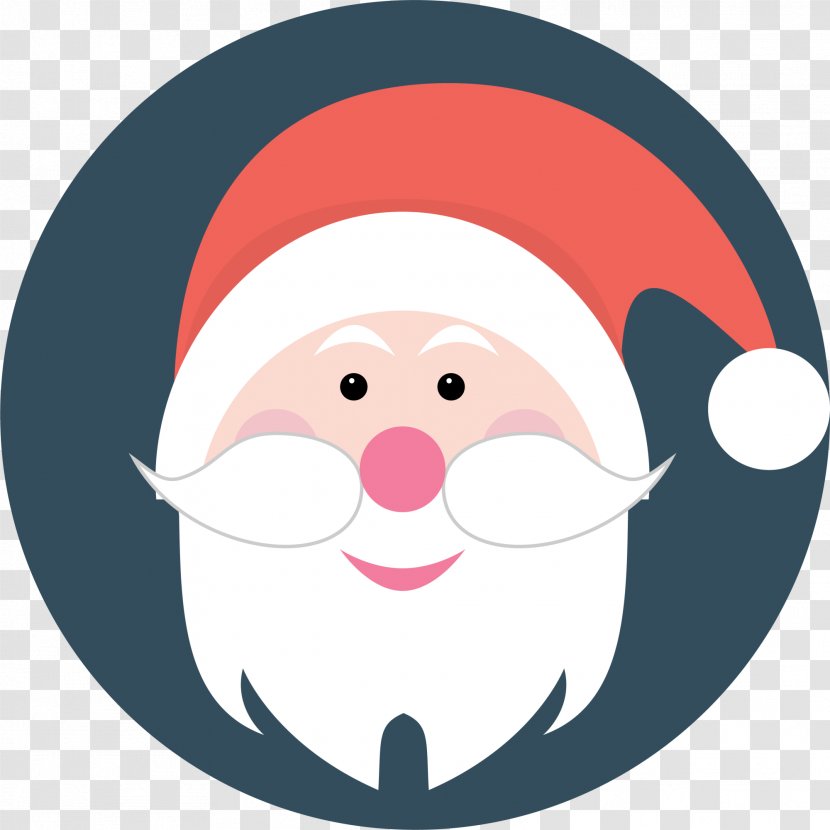 Santa Claus Christmas Cartoon Clip Art - Facial Expression Transparent PNG