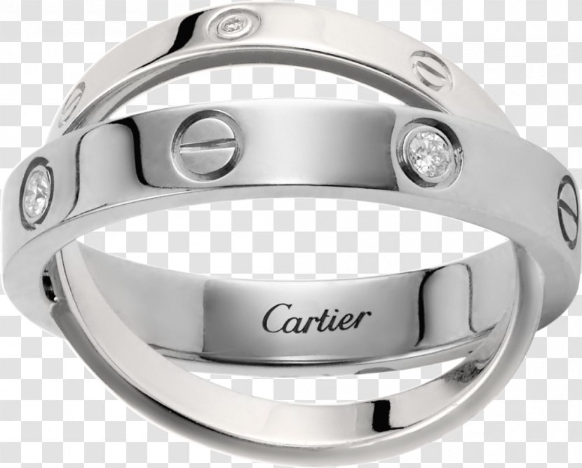 Cartier Wedding Ring Love Bracelet Diamond - Ceremony Supply - Gold Transparent PNG