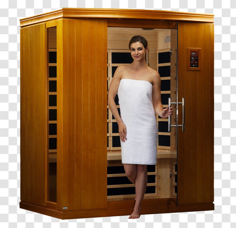 Infrared Sauna Far Golden Designs Inc. - Wood - Woman Towel Transparent PNG