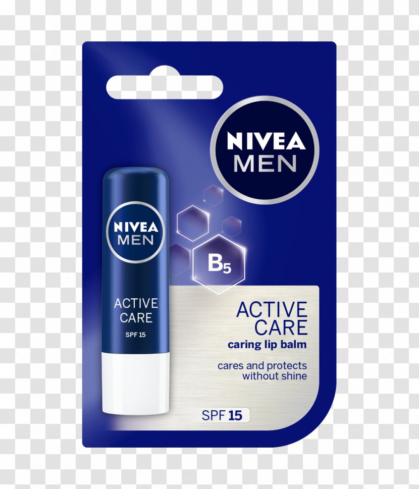Lip Balm Nivea Care A Kiss Of Moisture Essential Men Active Spf 15 - Lotion - Lipstick Transparent PNG
