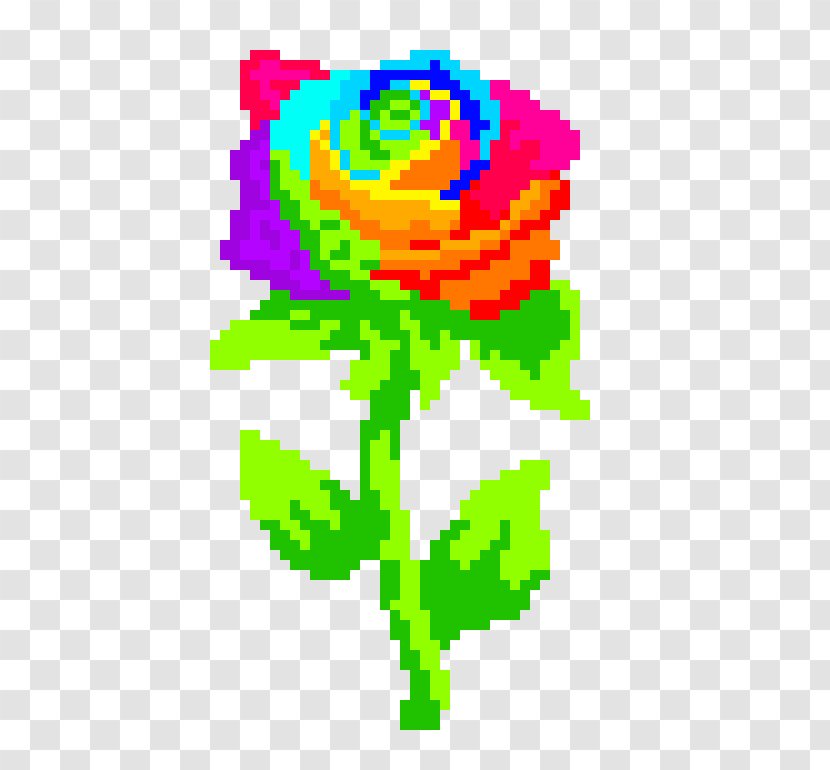 Pixel Art Minecraft Image - Flower Color By Number - Stich Bead Cross Transparent PNG