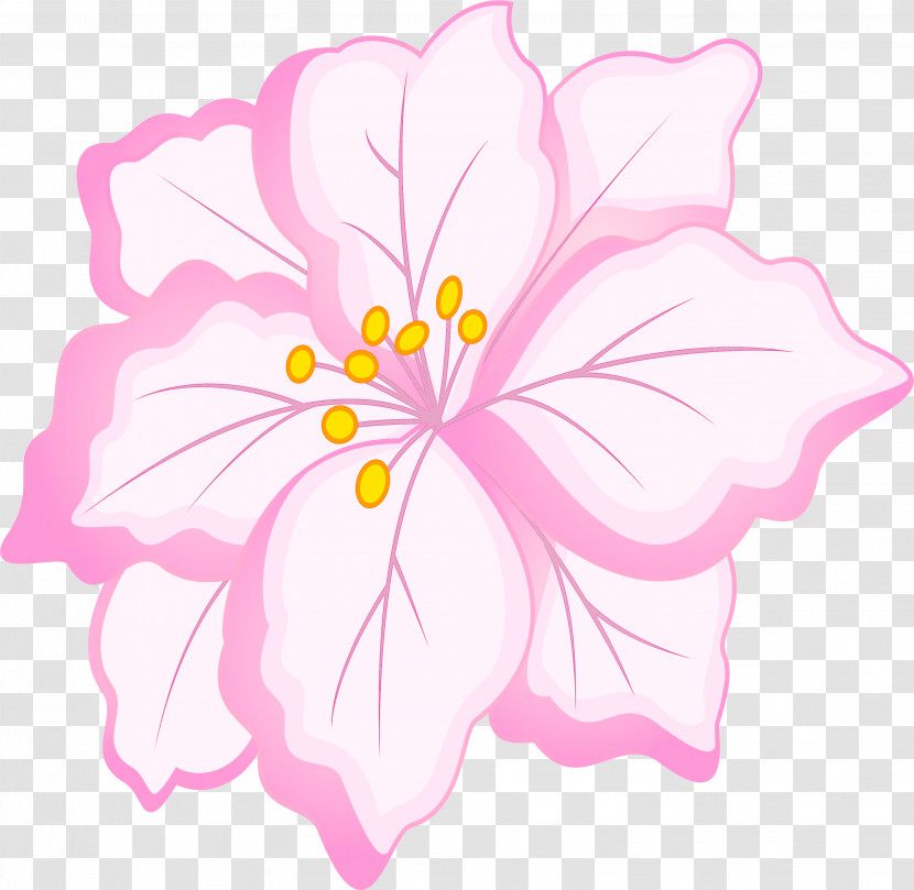 Pink Petal Hawaiian Hibiscus Flower Hibiscus Transparent PNG