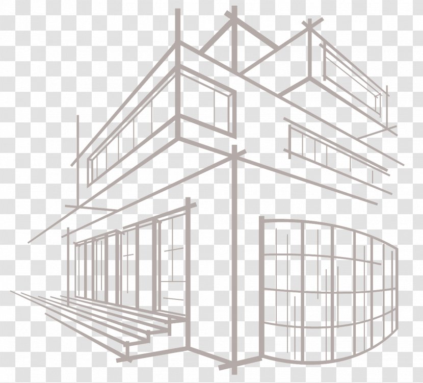 Building Architecture Drawing Sketch - House Transparent PNG