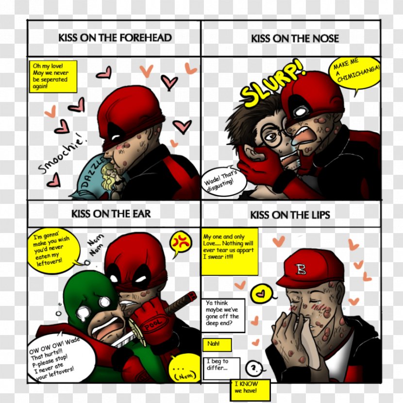 Deadpool Spider-Man Comics Character Kiss - Flower Transparent PNG