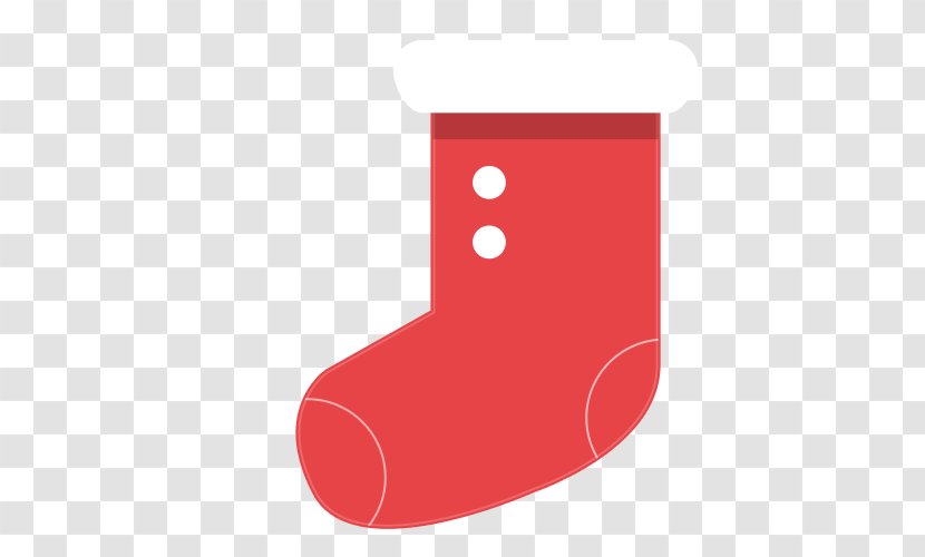 Santa Claus Hosiery Christmas - Red Socks Transparent PNG