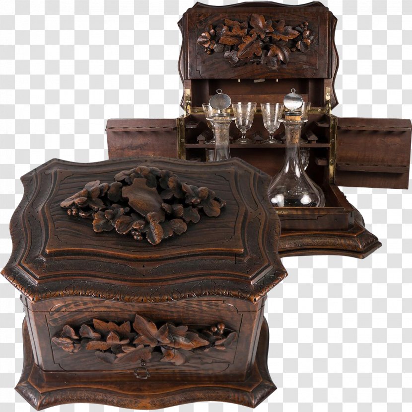Antique Wood Carving Casket - Furniture Transparent PNG