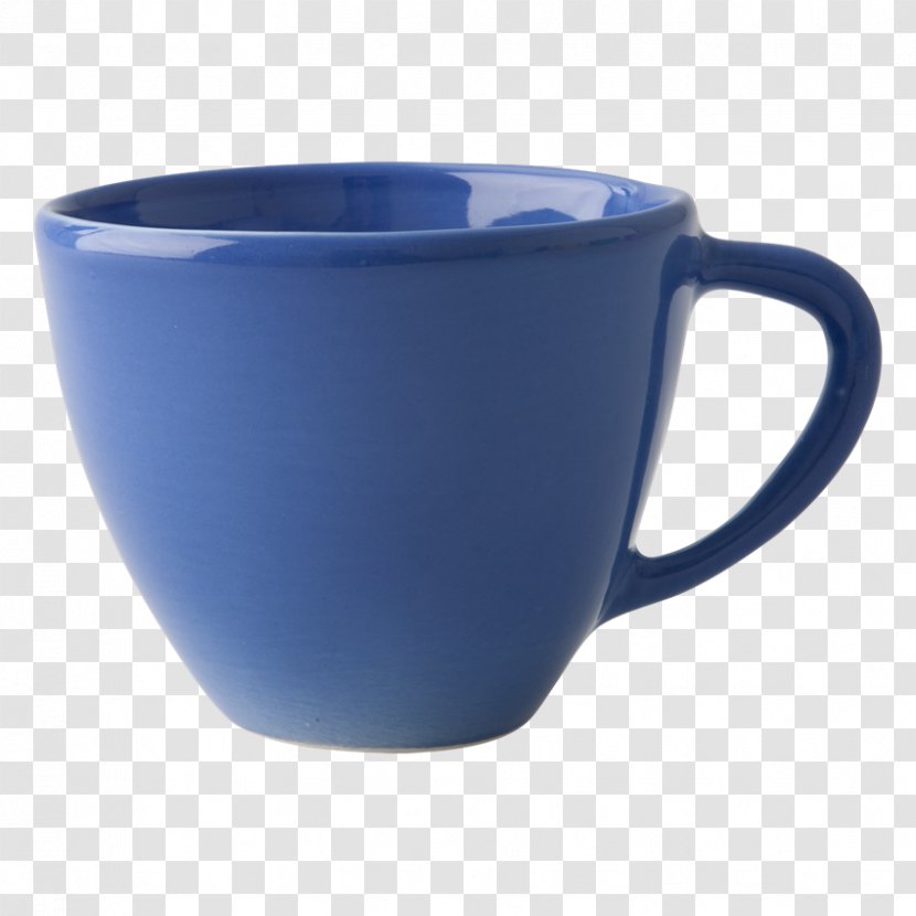 Coffee Cup Blue Ceramic Mug Rice Transparent PNG