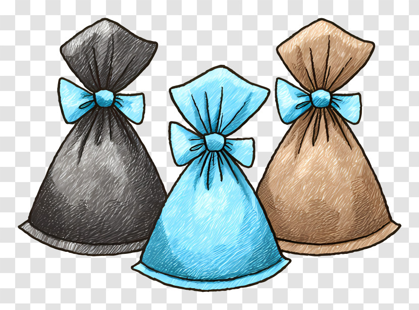 Wrapped Candies - Colorful Gift Bags With Bows Transparent PNG