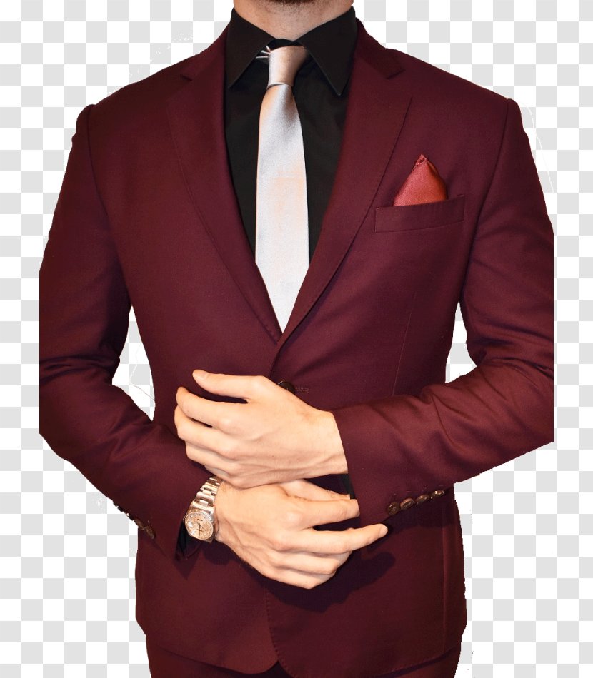 Blazer Suit Maroon Tuxedo Pin Stripes - Cartoon - Bells Transparent PNG