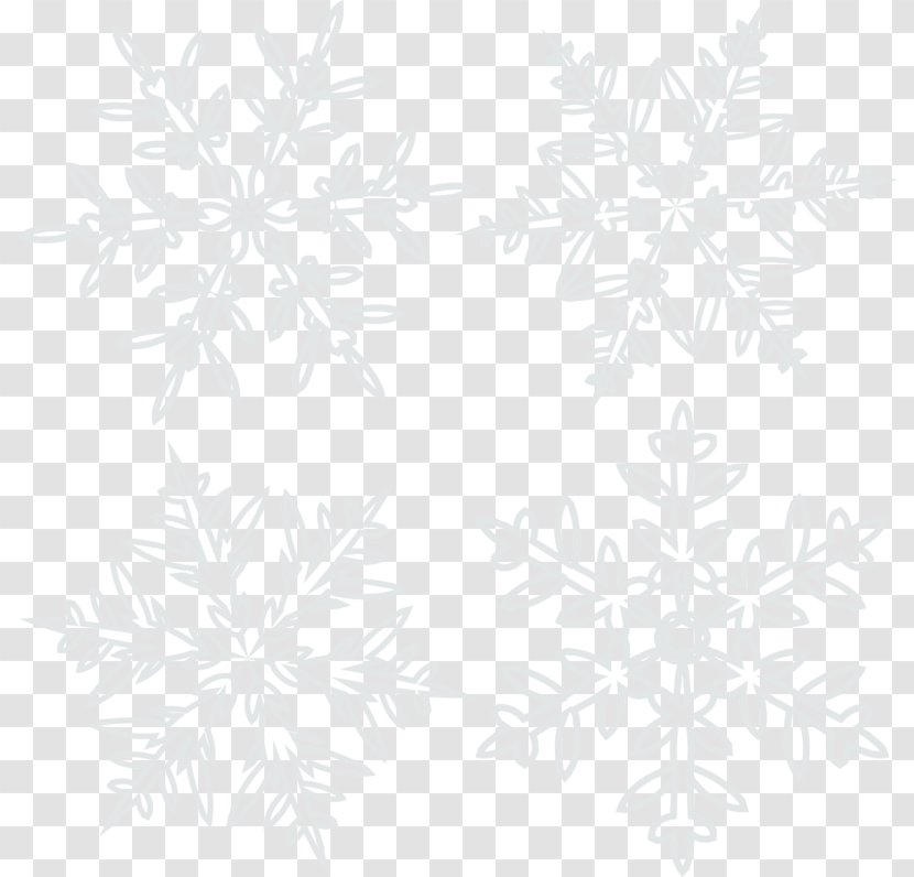 White Symmetry Black Pattern - Snow Transparent PNG