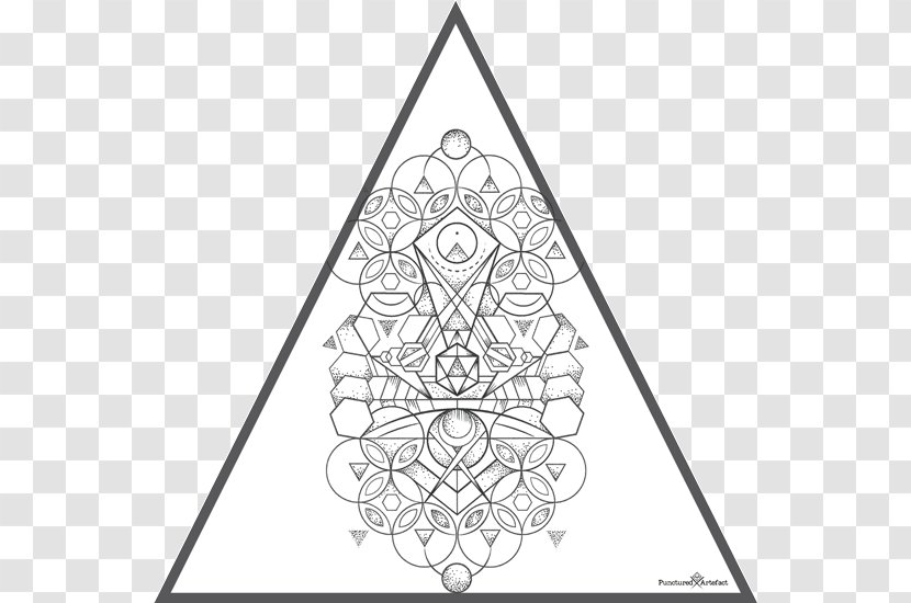 Triangle Point Symmetry Pattern - Area - Sacred Geometry Transparent PNG