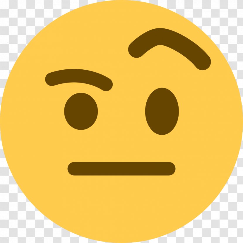Emoji Emoticon Discord IPhone Social Media - Eyebrow Vector Transparent PNG