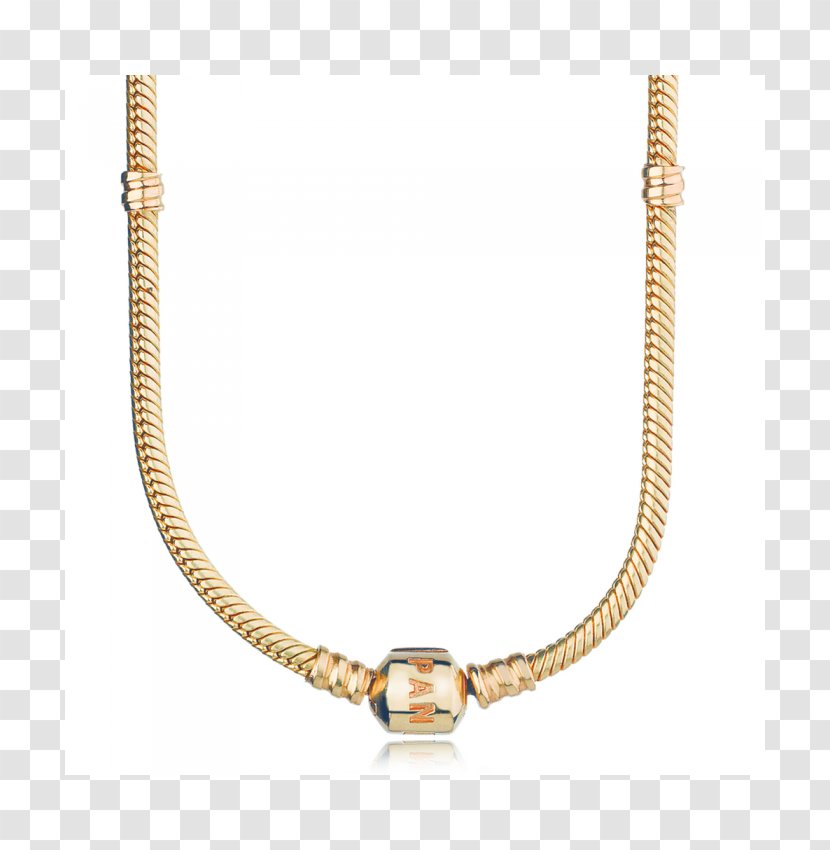 Pandora Necklace Jewellery Charm Bracelet Chain - Gold Transparent PNG