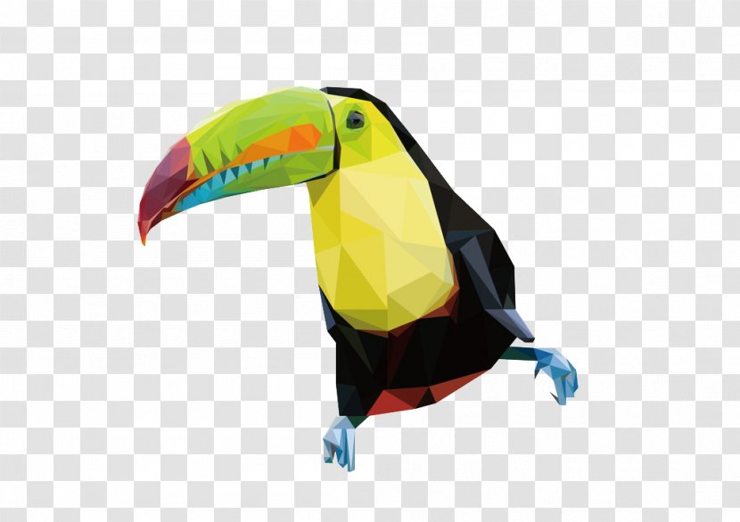 Parrot Bird Toucan - Yellow - Geometric Transparent PNG