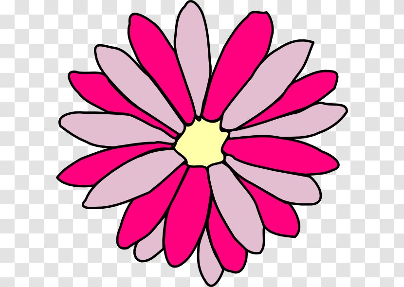 Free Pink Clip Art - Common Daisy Transparent PNG